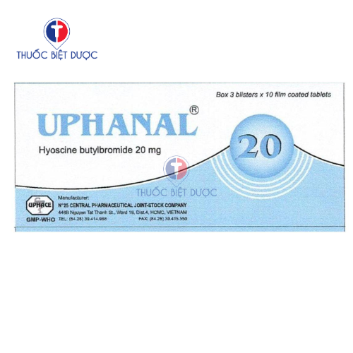 Uphanal 20 - Thuốc giảm tình trạng co thắt cơ trơn