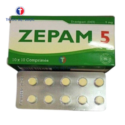 Zepam 5 - Thuốc an thần, làm giảm lo âu, trị mất ngủ