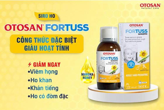 Siro ho Otosan Fortuss - Công thức giàu hoạt tính từ mật ong Manuka & 7 loại thảo dược